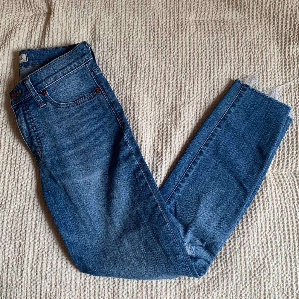Madewell Distressed High Rise Skinny Jeans Size 26